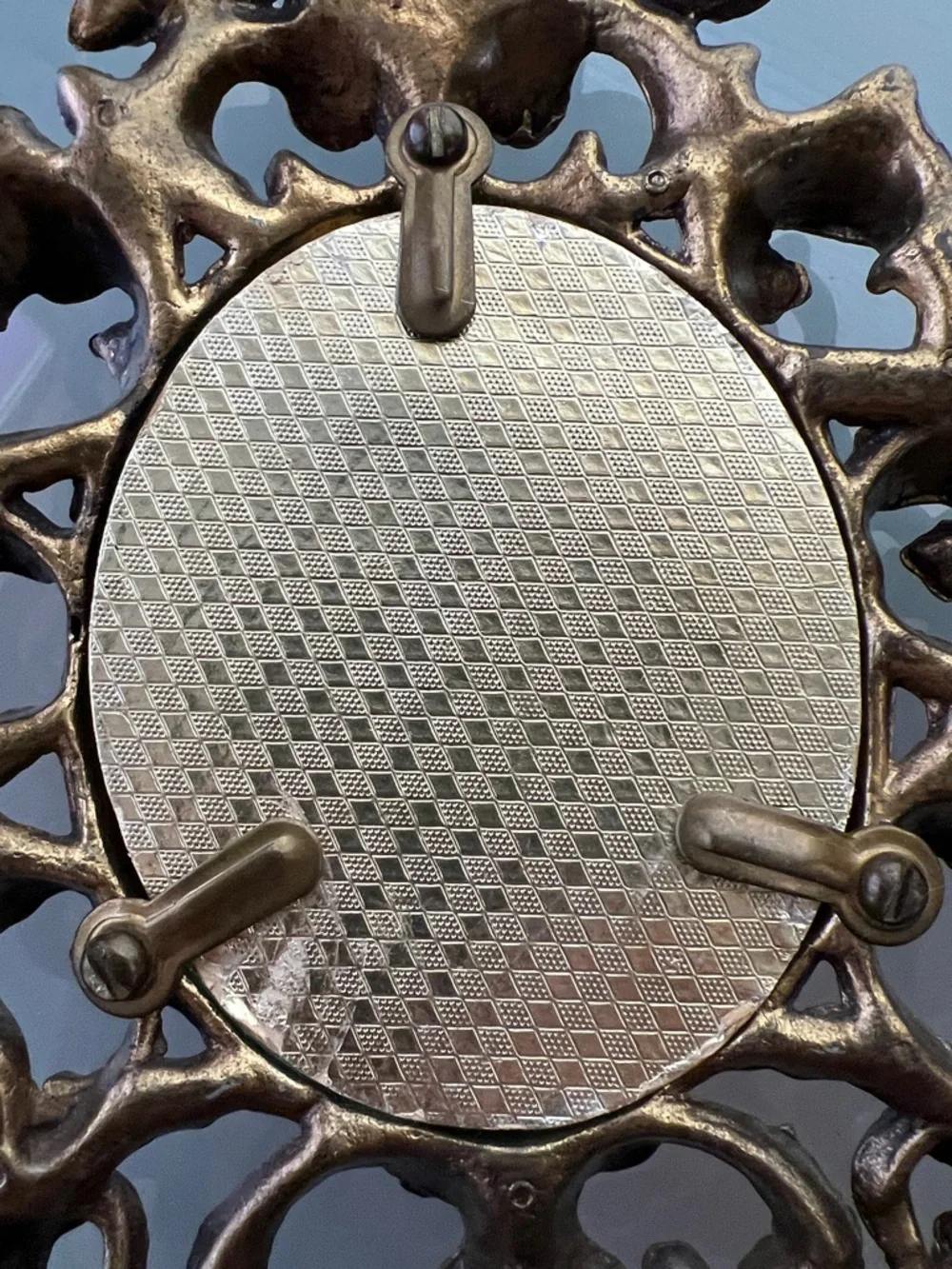 🖼️Ornate Metal Victorian Picture Frame #7249 Heavy Metal Scrollwork Kickstand